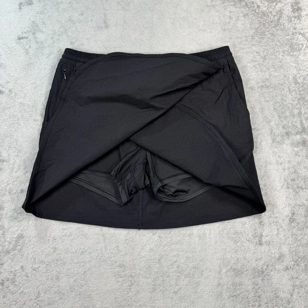 Eddie Bauer Womens Tulip Hem Skort Hiking Active Mini Skirt Stretch Outdoor Blk